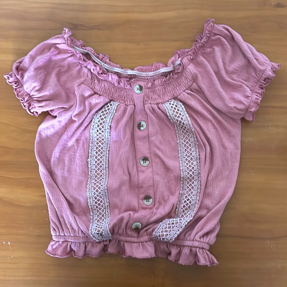 Tahari girls pink top size 12